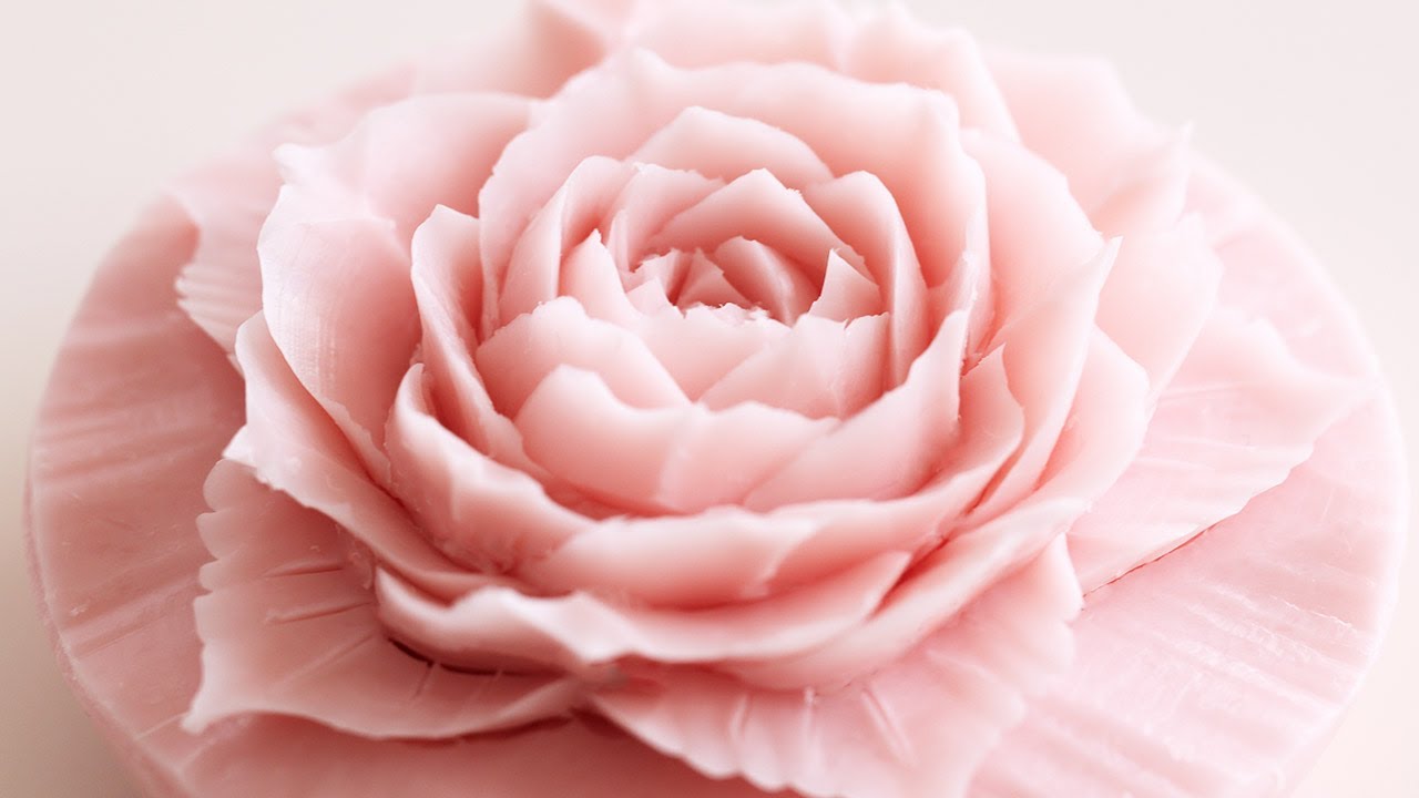 バラのソープカービング【手元アップでわかりやすい】 - YouTube