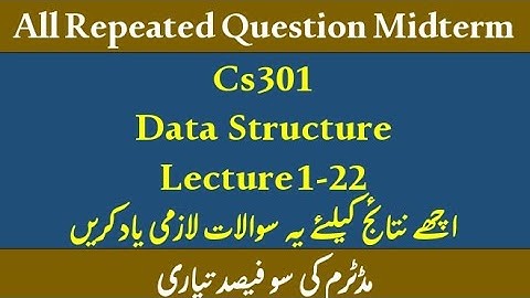 Cs301 Midterm Preparation 2022 | C301 Midterm Past Paper | Cs301 midterm important question | #Cs301