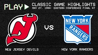 New Jersey Devils Vs. New York Rangers - May 27, 1994 - Eastern Conference Final - G7 | NHL Classics New Jersey Devils Vs. New York Rangers - May 27, 1994 - Eastern Conference Final - G7 | NHL Classics
