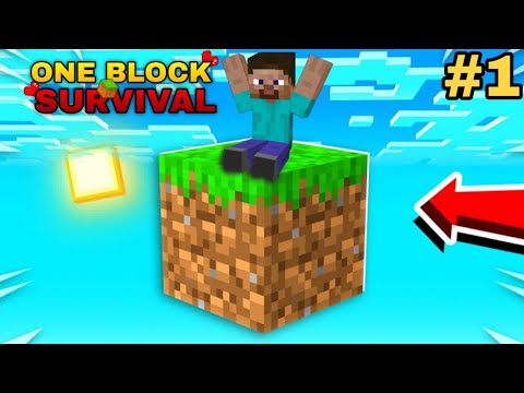 First Day In One Block 😎😎 Minecraft Pe || #1|| @ToxicGamer812 - YouTube