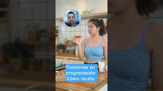 programación funciones como receta #algoritmo #programming #codificacion