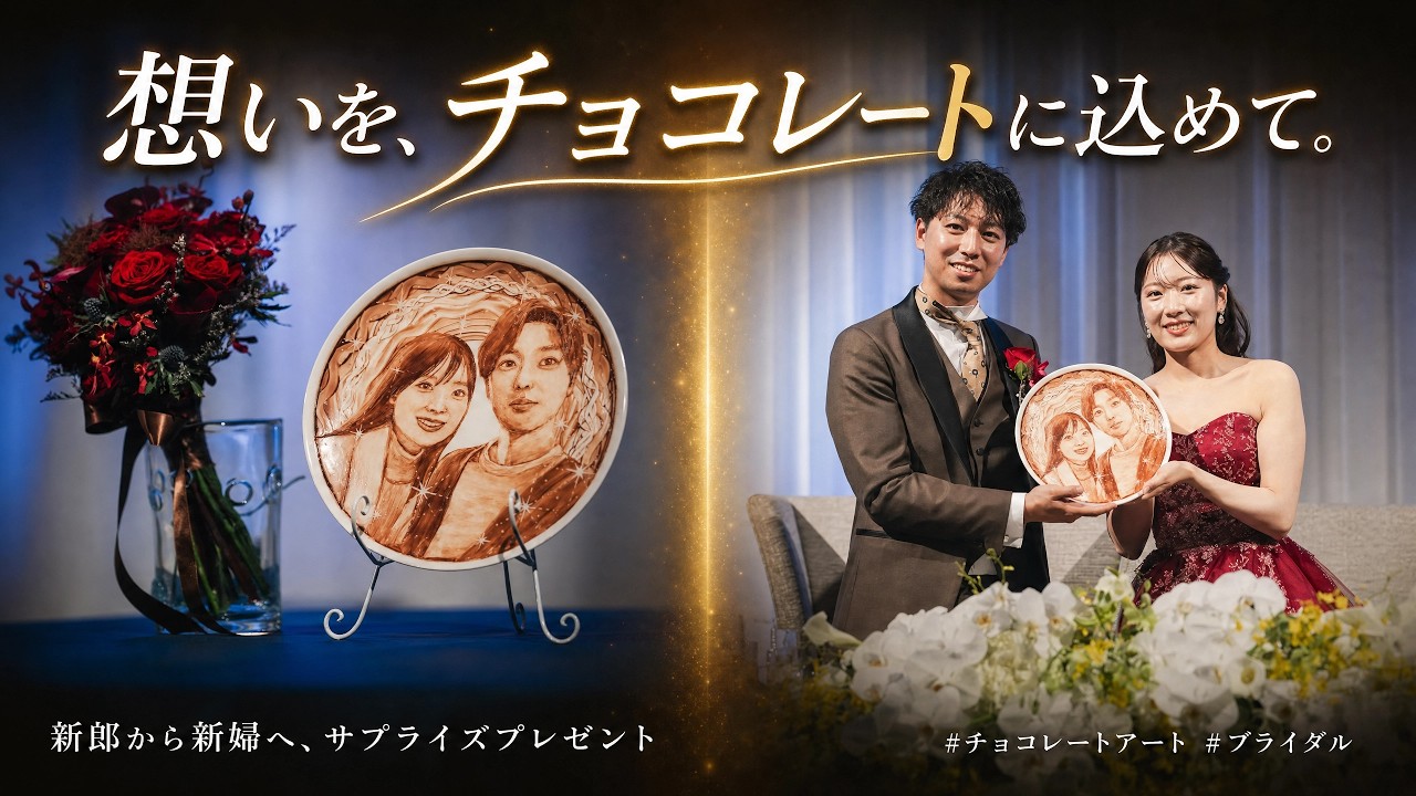 新郎様から新婦様へ、披露宴にサプライズプレゼント【チョコレート