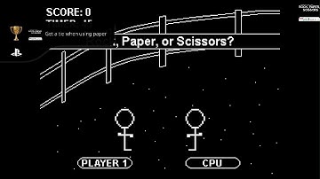 Rock Paper Scissors - Breakthrough Gaming Arcade ~ Get a tie when using paper Trophy