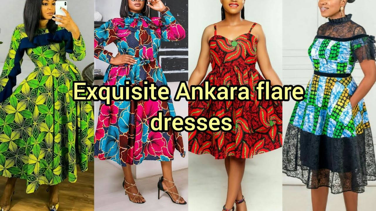 green emerald velvet dress Flare Sleeve Ankara Mini-Dress – Yoma Fashion Boutique main image 0