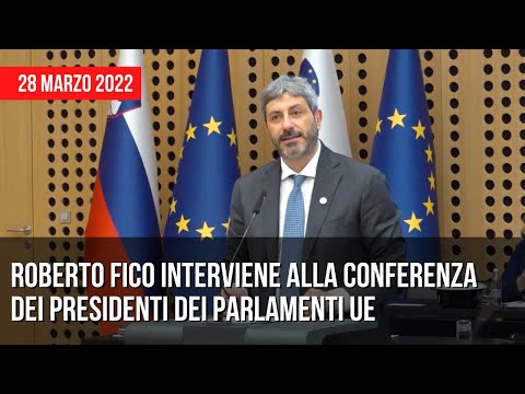 Roberto Fico interviene alla Conferenza dei Presidenti dei Parlamenti UE