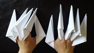 How to make The Dragon Claws | paper claws| Step by Step tutorial