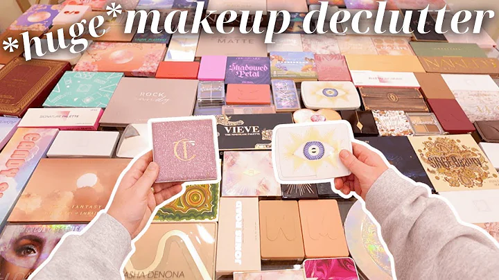 *HUGE* makeup collection declutter! eyeshadow palettes - 2025 | vlogmas day 16