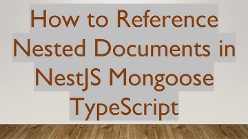 How to Reference Nested Documents in NestJS Mongoose TypeScript