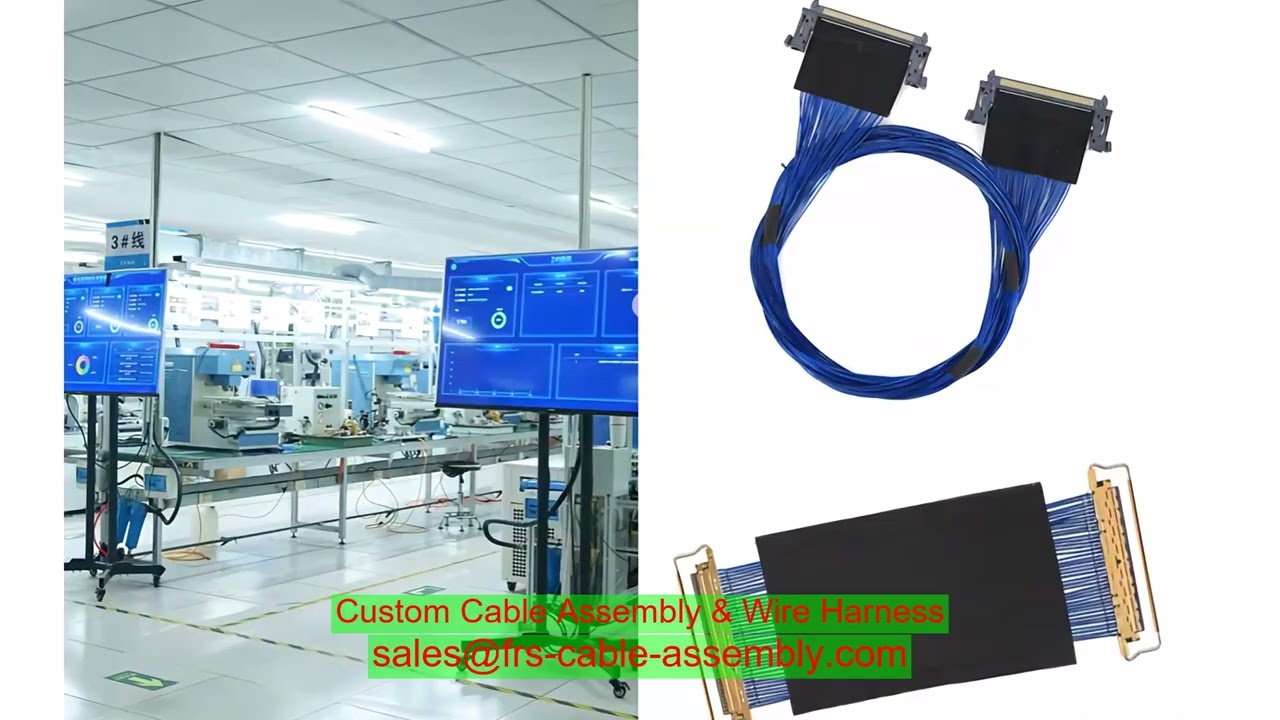 Fabryka wiązki przewodów 32-calowe panel LCD LVDS Kabel V59 V29 I-PEX 20380-R35T-06 Touch LVDS Kabel