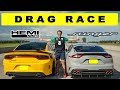 Kia Stinger GT races Dodge Charger RT 5.7 Hemi, someone gets walked! Drag and roll race.