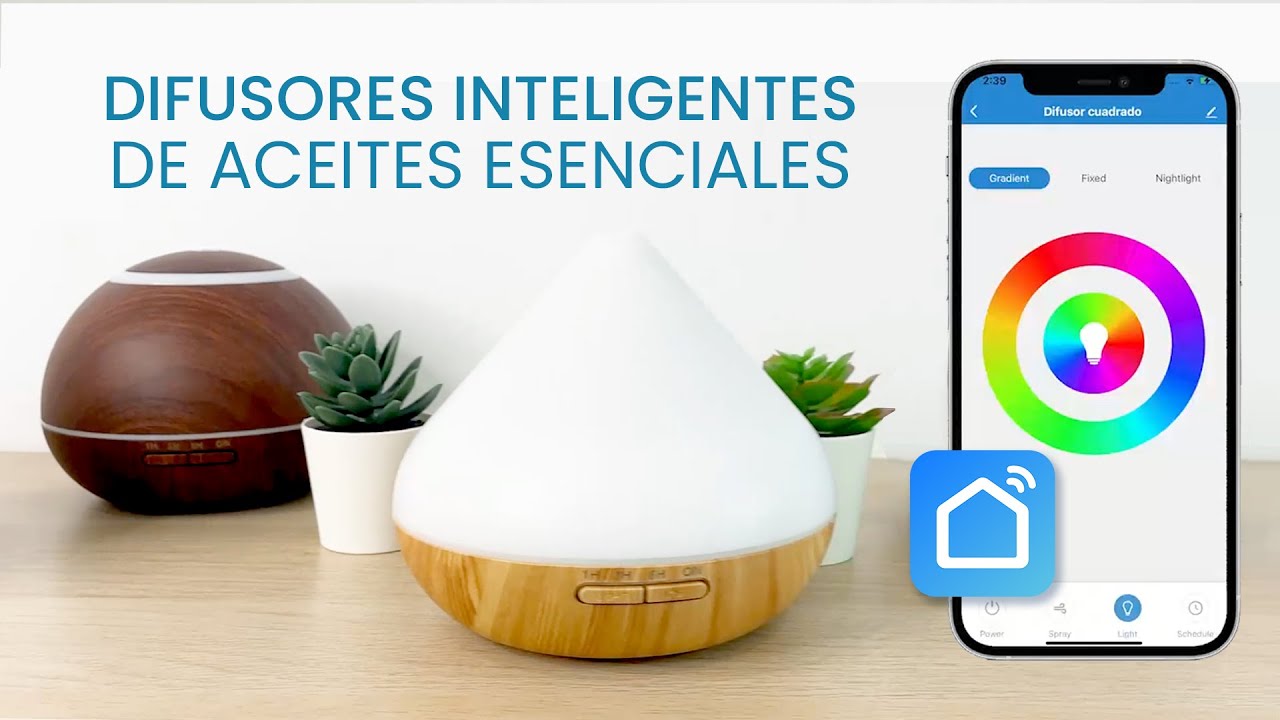 Difusor de aceite esencial inalámbrico inteligente WiFi funciona