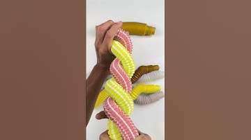 Creating ASMR Crunchy POP Tube #diy #satisfyingvideos #relaxing  #oddasmr #insideout #poptubesounds