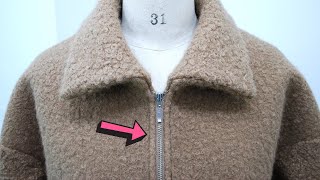 Sewing Tutorial 🧵✂ Exposed Separating Zipper in a Zipper Jacket