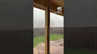Videos sent in by ABC13 viewers shows hail as storms moved through the area