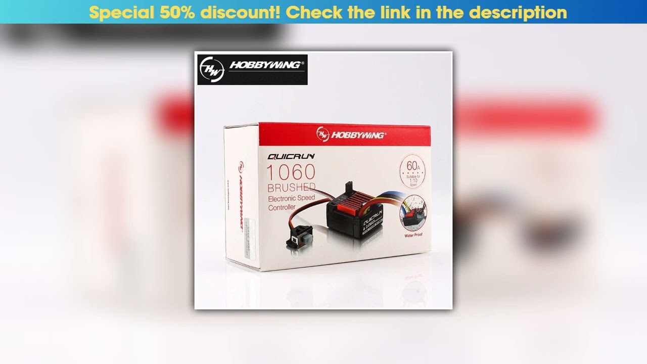 Flash Sale HobbyWing QuicRun 1060 60A Brushed Electronic Speed Controller ESC Waterproof  With Swit