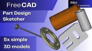 FreeCAD 5 simple 3D models, part 32