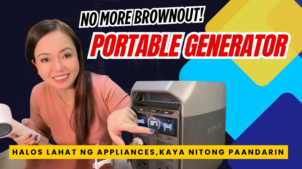Pwede sa halos lahat ng APPLIANCES ang PORTABLE GENERATOR na to! No worries na sa BROWNOUT