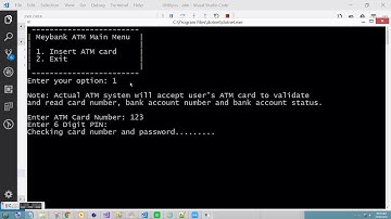 Sample Bank ATM C# Console App with Object-Oriented Programming - Part 2