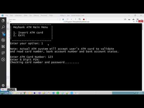 Sample Bank ATM C# Console App with Object-Oriented Programming - Part 2