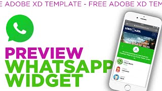 WhatsApp Widget Design Template for Adobe XD 🤓 screenshot 1