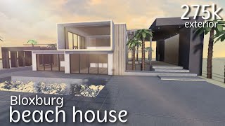 Modern Beach House | Part 1 |  Bloxburg Speedbuild