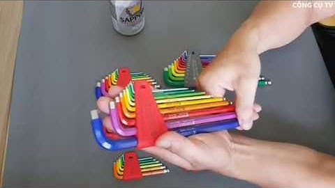 Review - Bộ lục giác / Bộ lục lăng 100% Thụy sỹ - PB Swiss Tools HEXAGON KEY SETS rainbow
