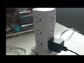 Torre de regleta de alimentación con cargador inalámbrico