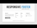 Responsive footer design using html  css