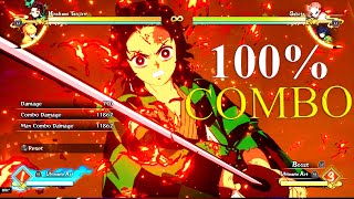 Hinokami Tanjiro 100% Combos & BnB! Demon Slayer