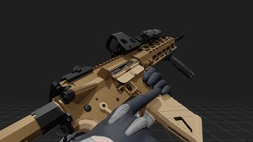 HK416A8 | quick animation set + trying a new rig