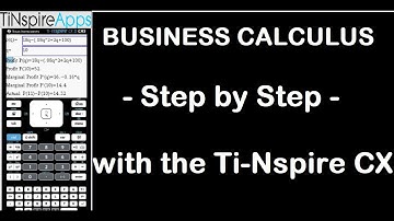 Business Calculus - Step by Step - for the TI-NSpire CX CAS