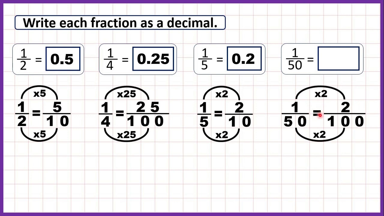 my homework lesson 8 write fractions as decimals answer key