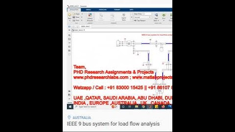 IEEE 9 bus system for load flow analysis