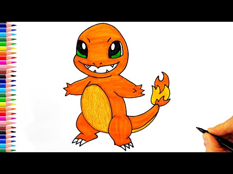 Pokemon Charmander Çizimi - Pokemon Karakterleri Çizimi - Charmander Nasıl Çizilir?