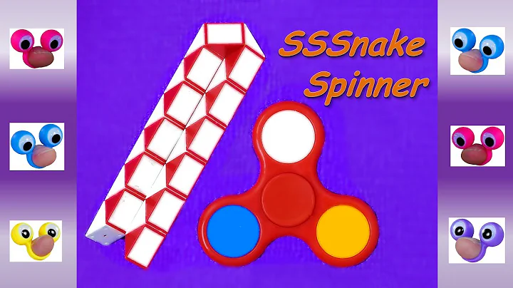 How To Make A Fidget Spinner with Snake Puzzle or Rubik's Fun Video for Kids