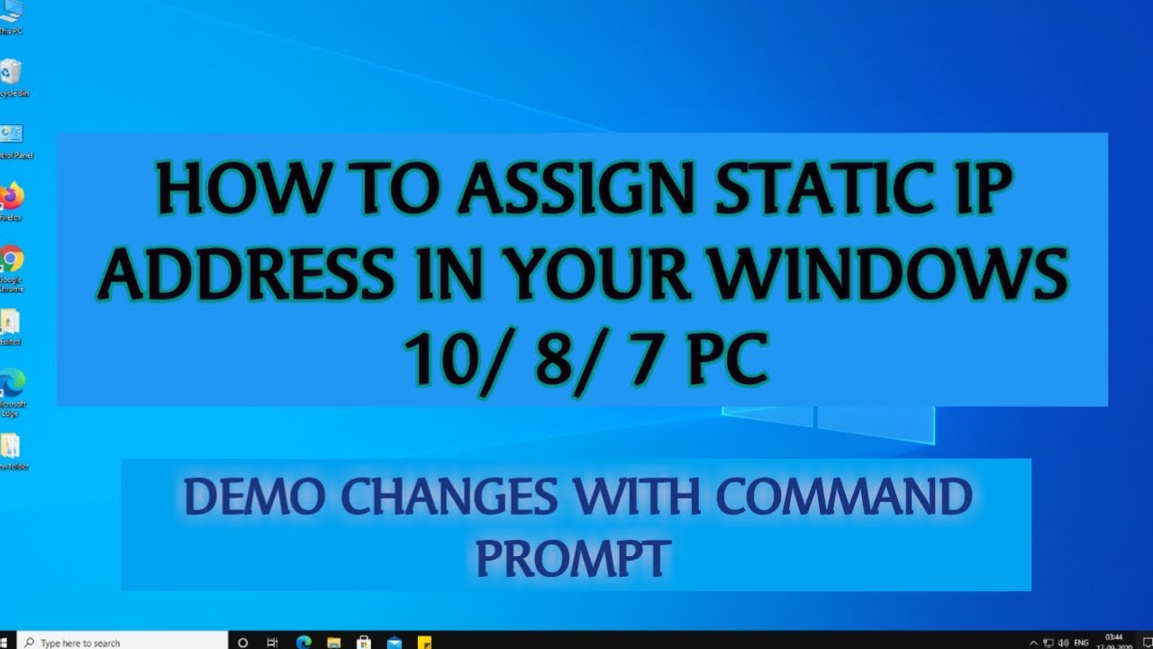 How To Assign Static IP Address in Windows 10 | Static IP Kaise Set
