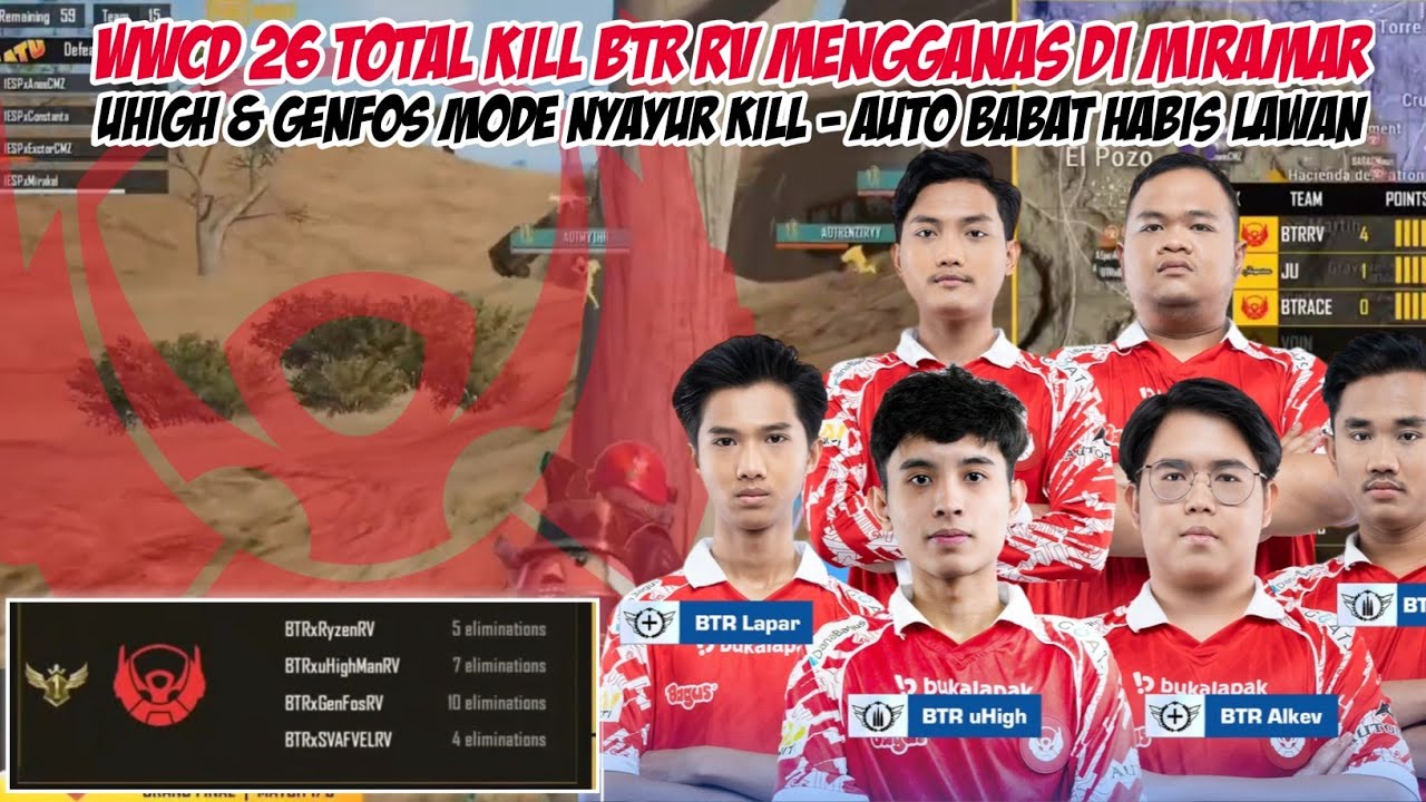 WWCD 26 KILL ! BTR RV ON FIRE - UHIGH & GENFOS AUTO PANEN KILL • REALME LEAGUE S2