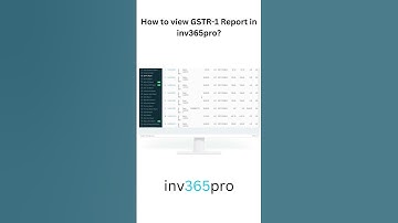 How to view GSTR-1 Report in inv365pro?