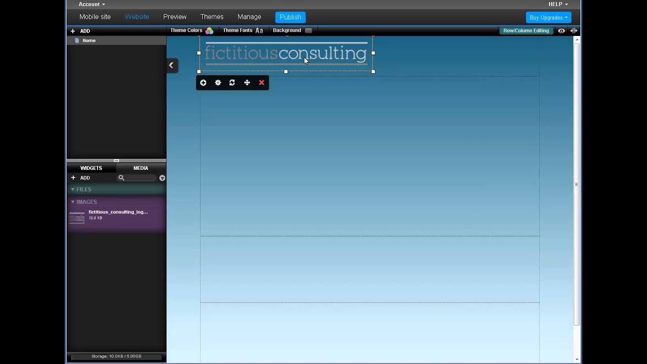 Website publishing tool how to add content youtube