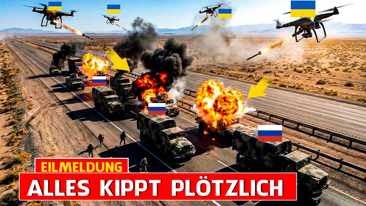 Ukrainische Drohnen Treffen Russischen Artilleriekonvoi Auf Marsch – Dann Wendet Sich Die Lage