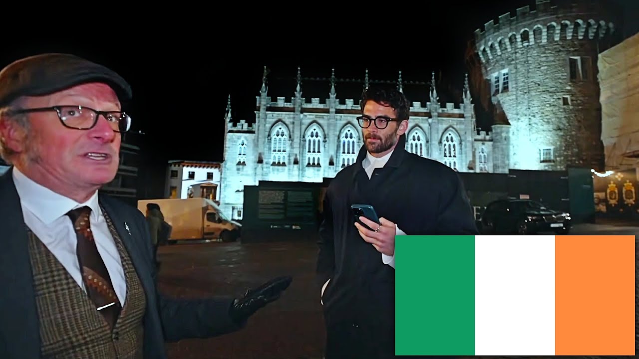 Хасан Аби отправляется в революционный тур по Дублину, Ирландия