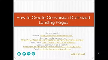 How to Create Conversion Optimized Landing Pages