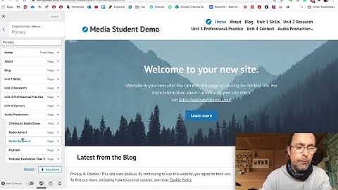 Wordpress Menus tutorial video 720