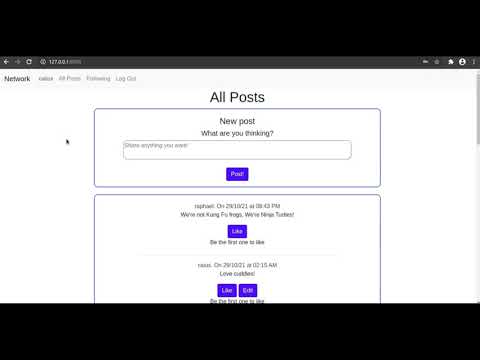 CS50’s Web Programming with Python and JavaScript - Project 4: Network