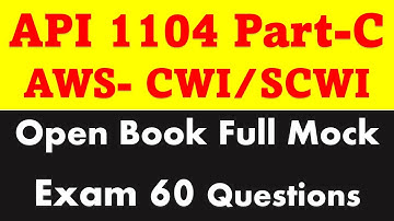 AWS CWI Part C API 1104 open book full mock examination