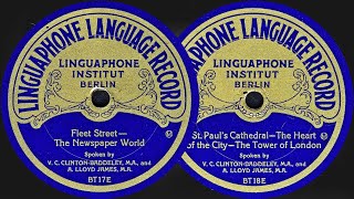 Грампластинка из лингафонного курса английского языка - LINGUAPHONE INSTITUT BERLIN (Германия)