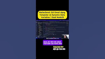 MailerSend: Gửi Email dạng Template và Dynamic Data Variables | EaaS NodeJS #shorts #trungquandev