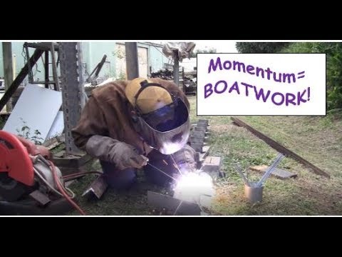 Building my steel sailing yacht Ep.6 MOMENTUM = GOOD Boatwork!