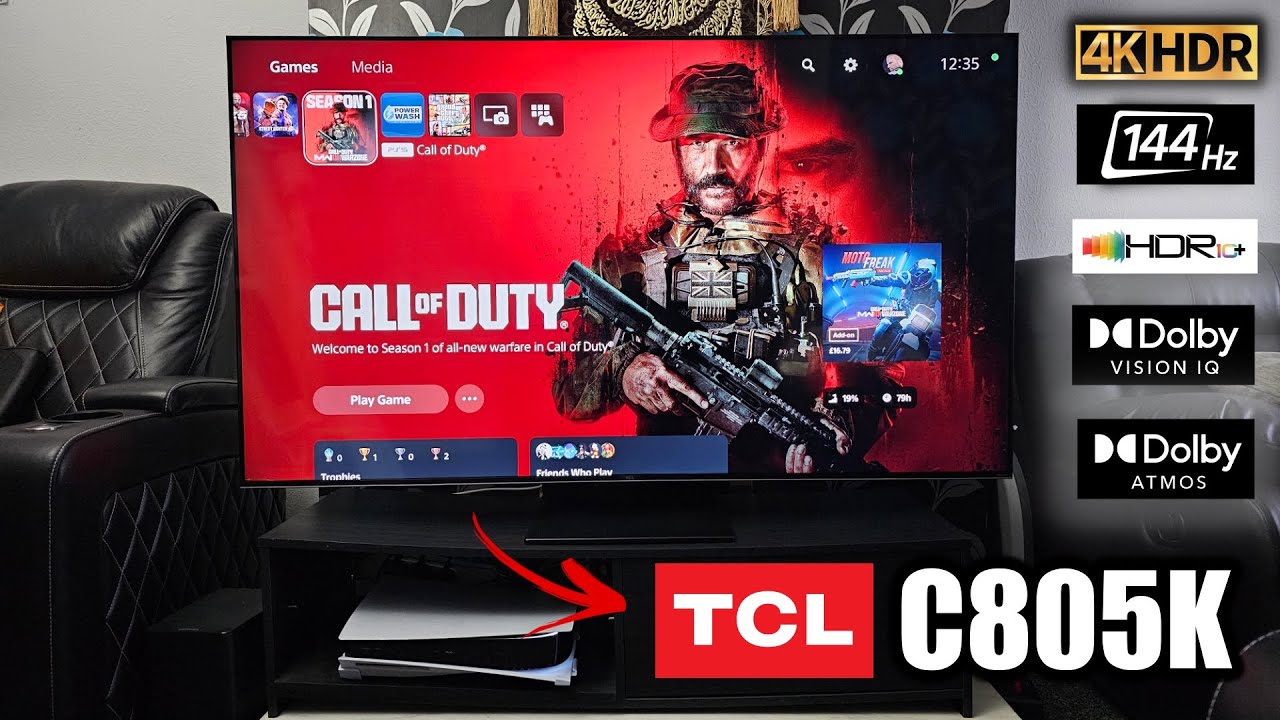 Review TCL C805 QD-Mini LED 4K TV 144Hz VRR Especificaciones Mejores Tv 4k  2023 Gaming PS5 Series X 