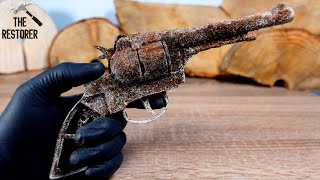 Extremely Rusty Abandoned Revolver  Restoration